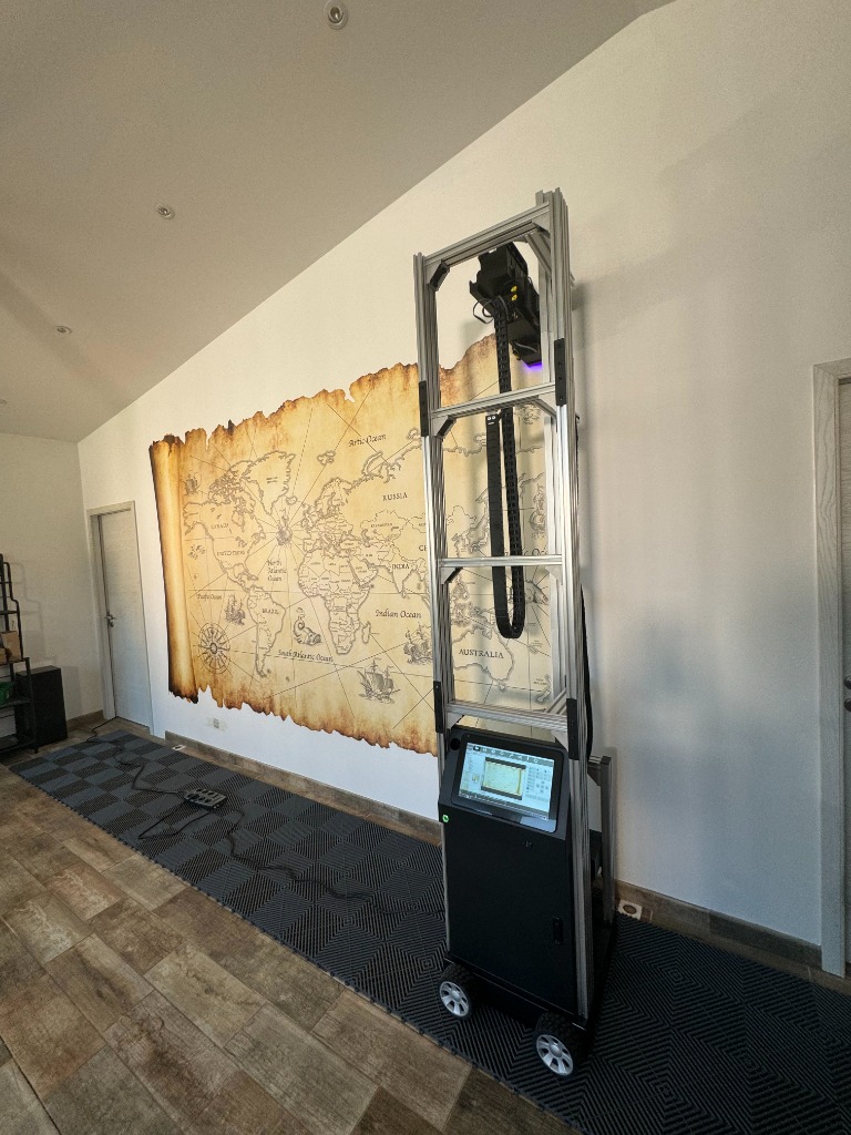 Vintage world map mural printed on wall